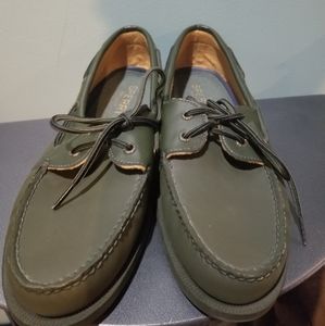 Sperry Original 2-Eye Storm Olive Boat Shoes 10.5
